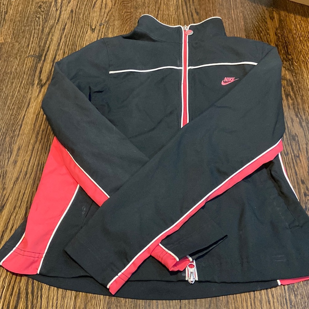Pink and Black Nike zip up